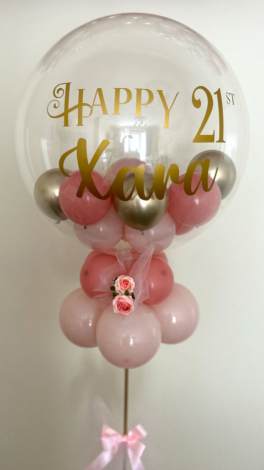 Personalised bubble on a 4ft Stand