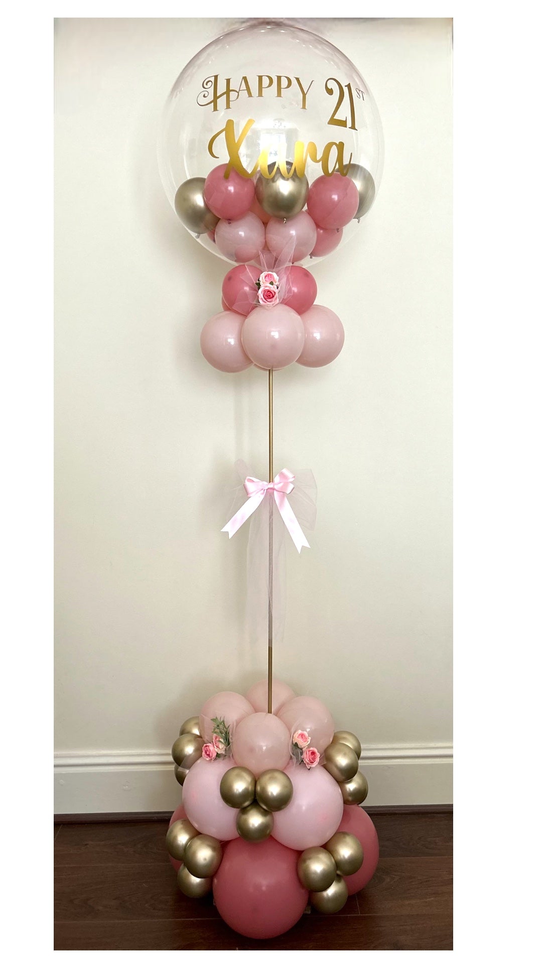 Personalised bubble on a 4ft Stand