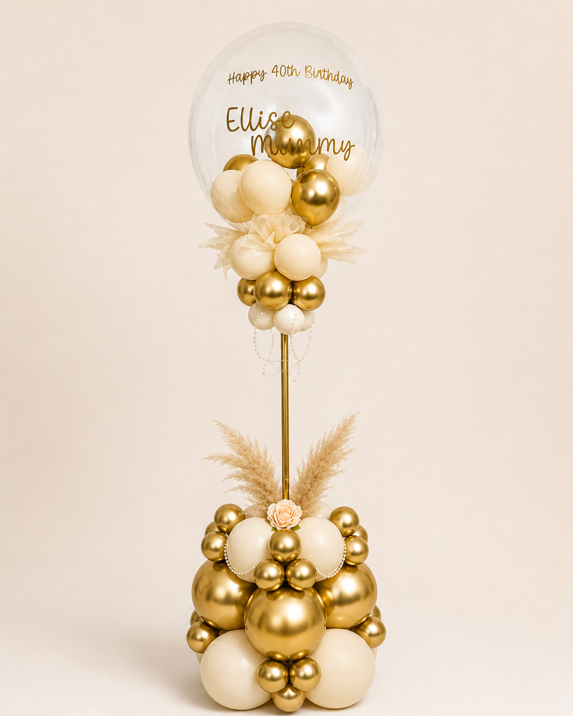 Personalised bubble on a 5ft Stand