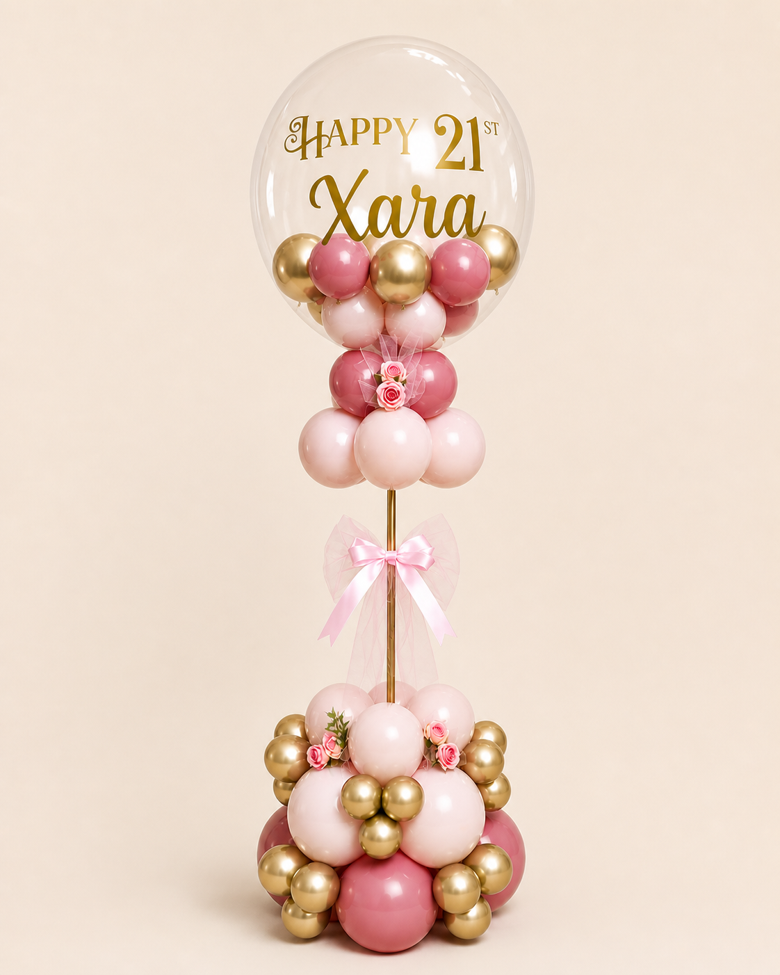Personalised bubble on a 5ft Stand