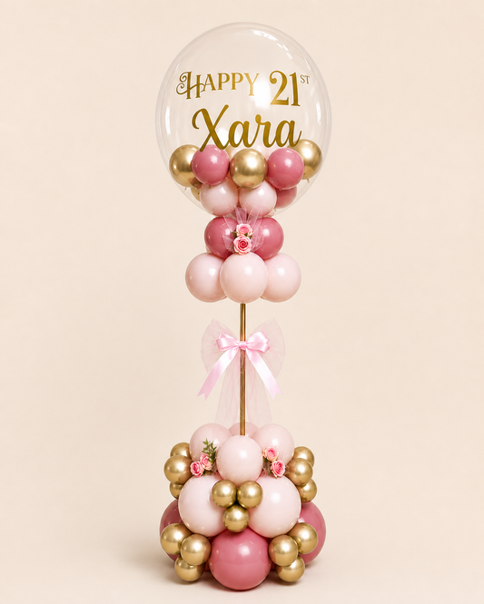 Personalised bubble on a 5ft Stand