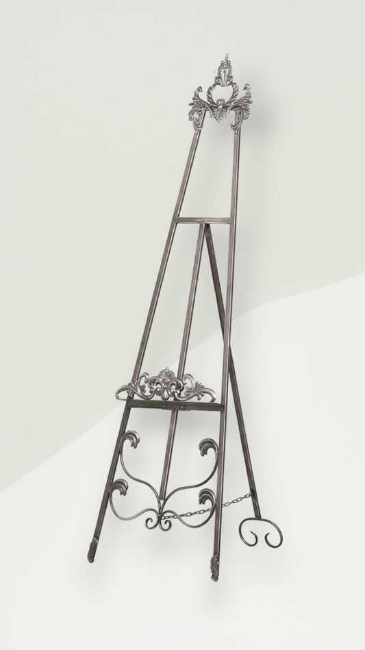 Antiqued Silver Metal Easel