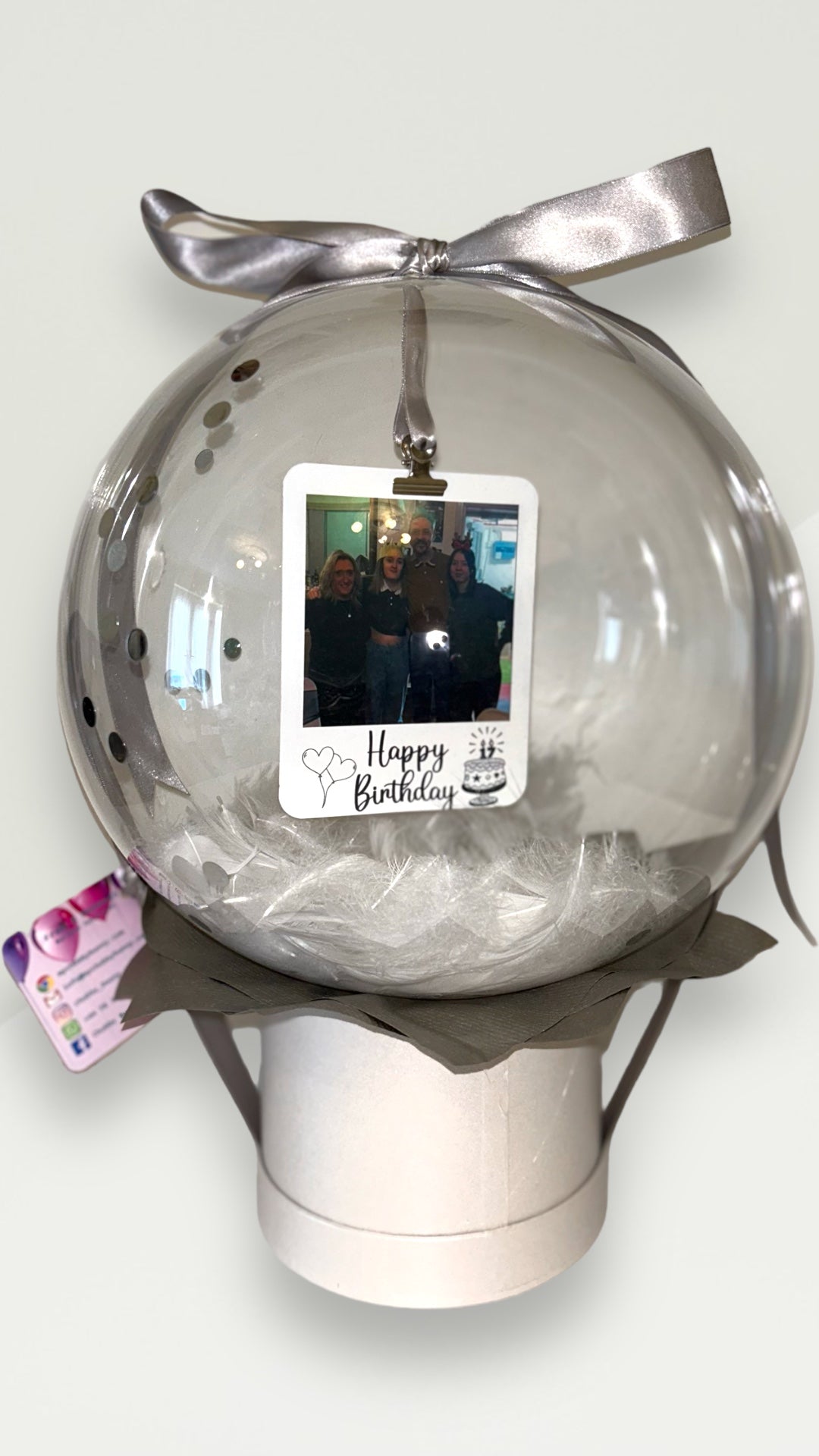 Feather Filled Polaroid Balloon